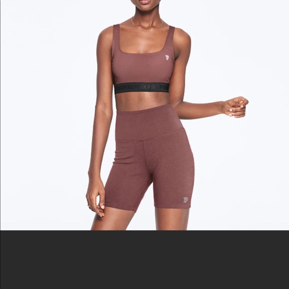 Pink biker shorts